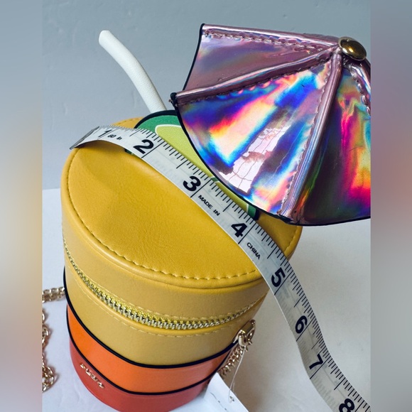 🍹ALDO summer Kelliwith Orange Multi Cocktail Crossbody Bag Purse Collectible NWT - Picture 8 of 8